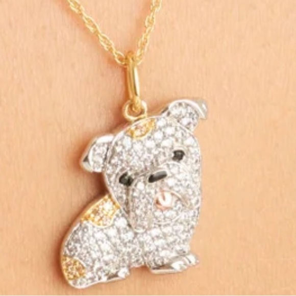 Scamper & Co English Bulldog Sterling Silver Pendant Necklace NEW & unworn - Picture 9 of 9